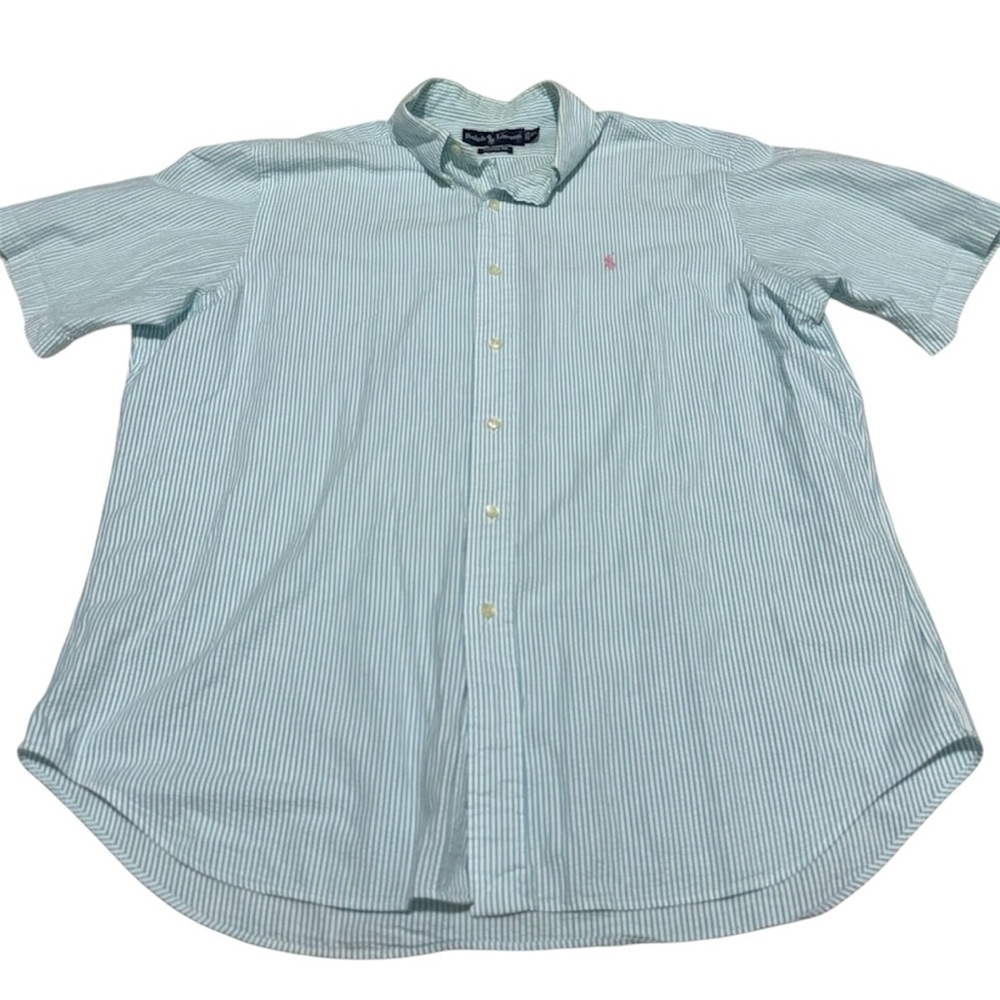 Polo by Ralph Lauren Mint Blue Striped Shirt